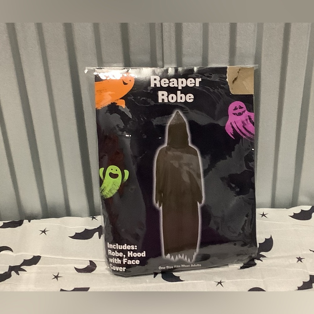 Reaper Robe adult Costume - Black Hooded Robe
